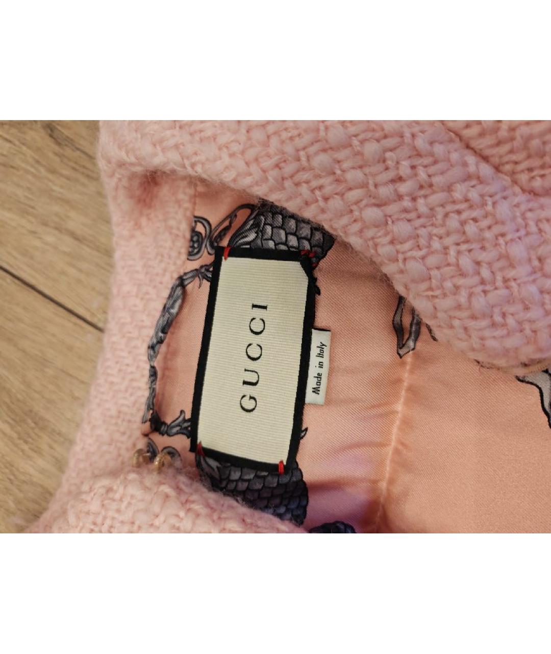 GUCCI Розовая шерстяная куртка, фото 3