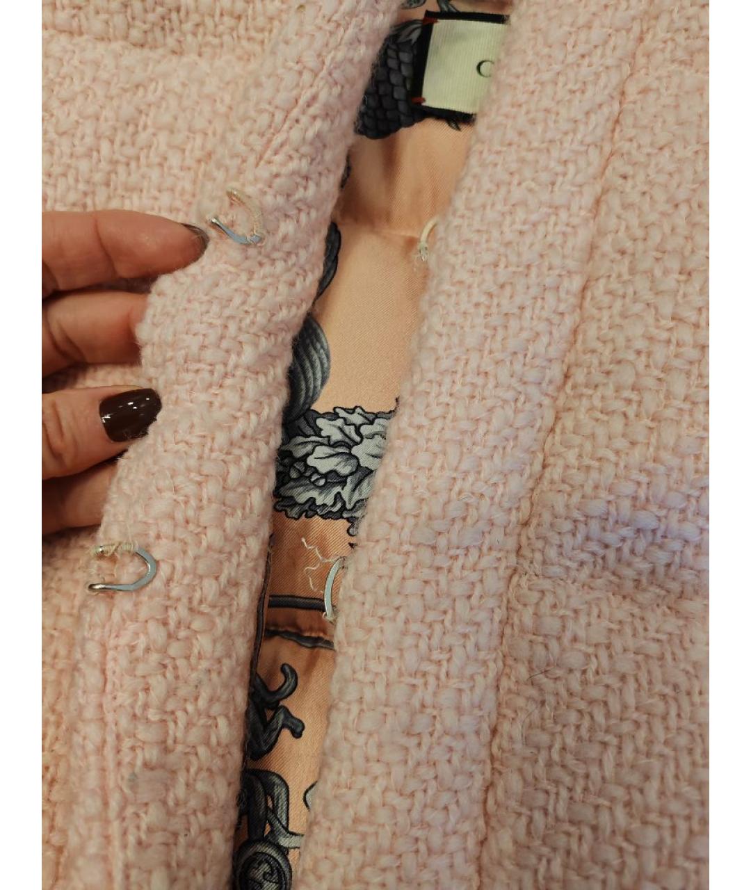 GUCCI Розовая шерстяная куртка, фото 4