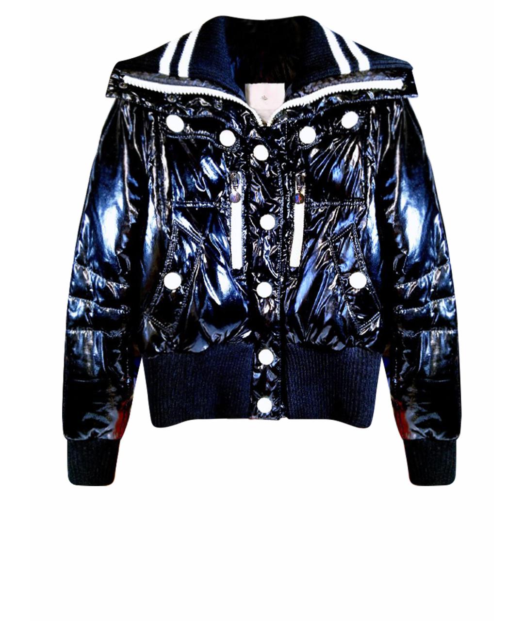 MONCLER Черный шерстяной пуховик, фото 1