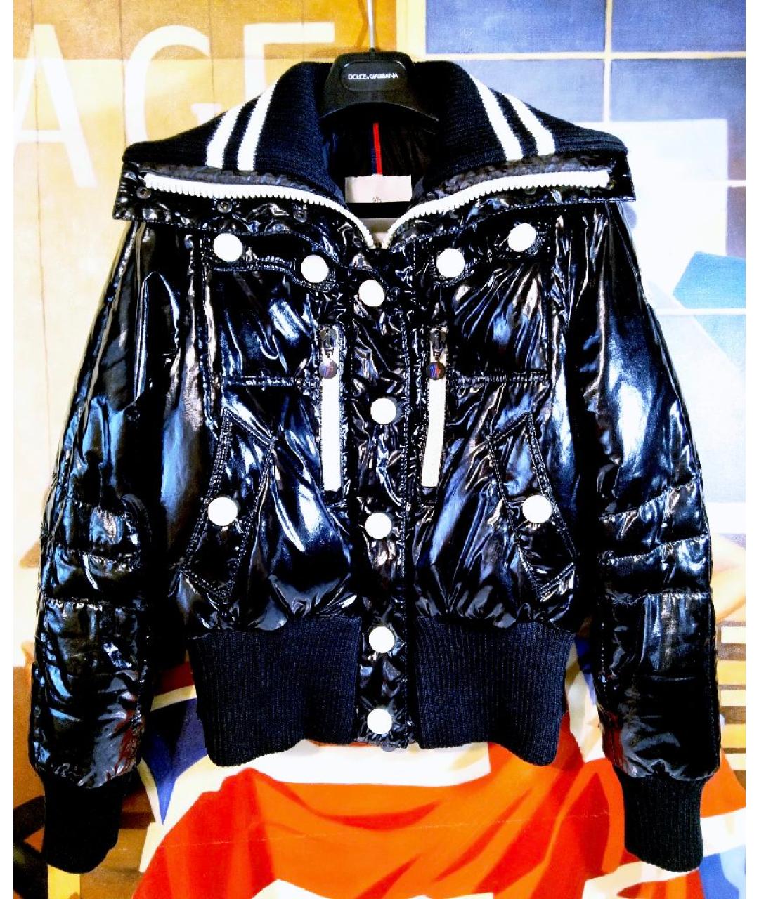 MONCLER Черный шерстяной пуховик, фото 10