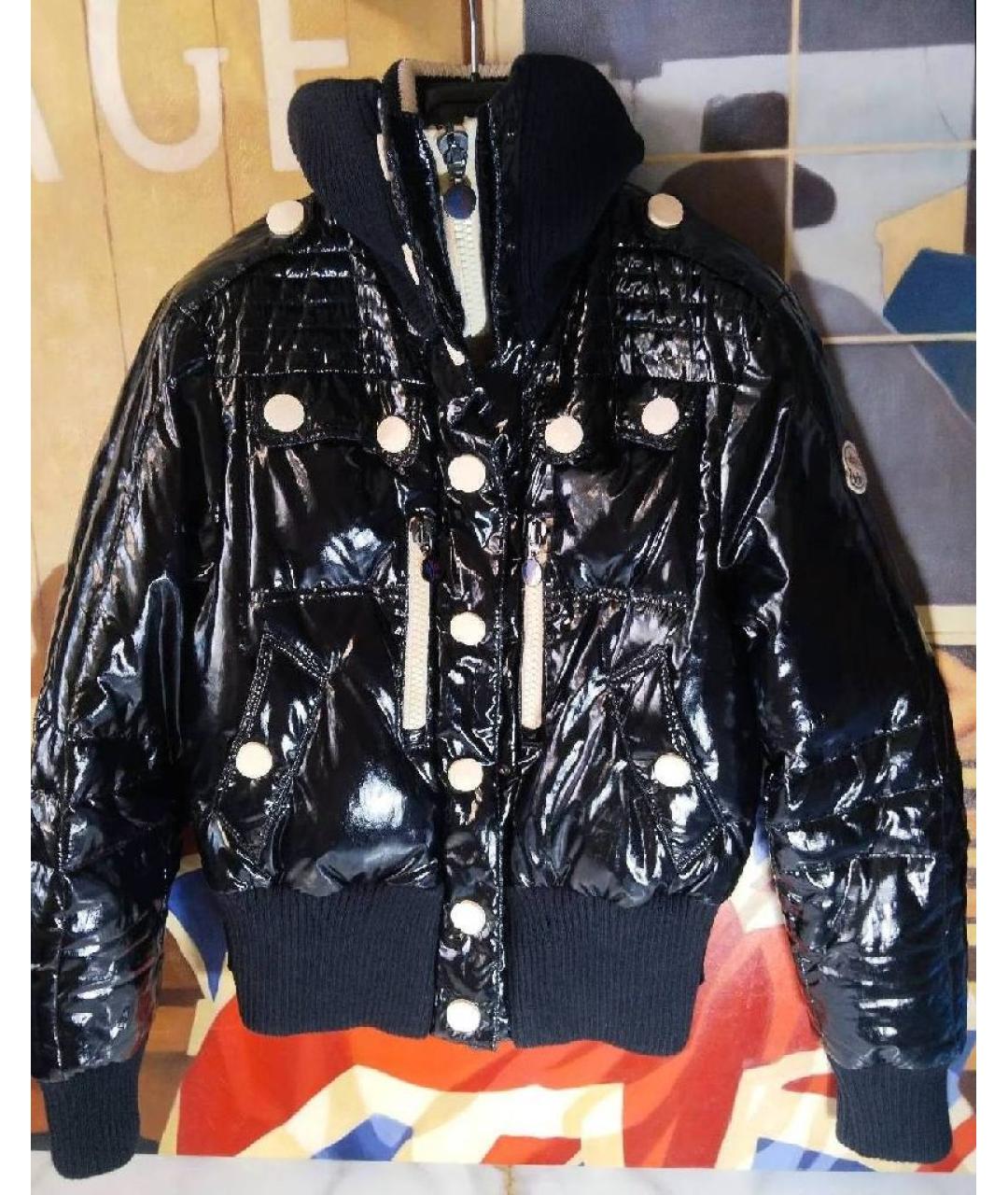 MONCLER Черный шерстяной пуховик, фото 3