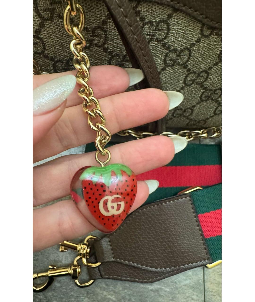 GUCCI Бежевая кожаная сумка через плечо, фото 4