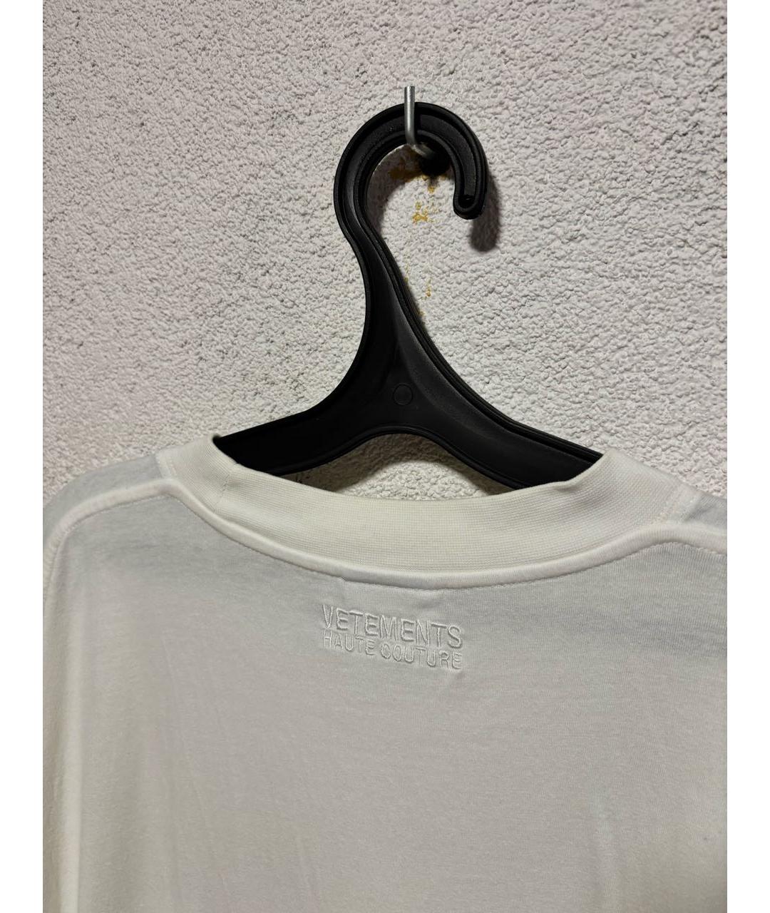 VETEMENTS Белая хлопковая футболка, фото 3