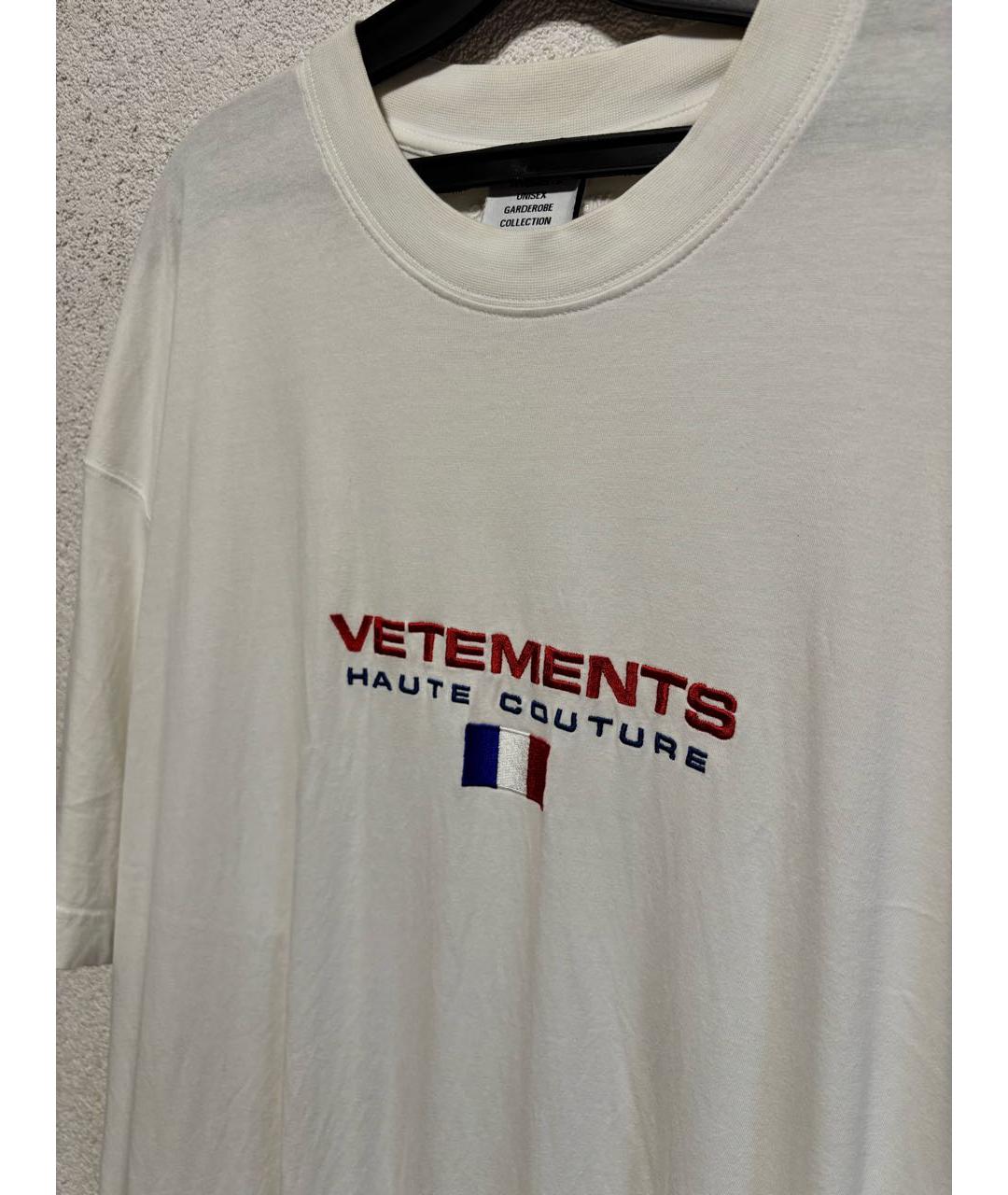 VETEMENTS Белая хлопковая футболка, фото 2