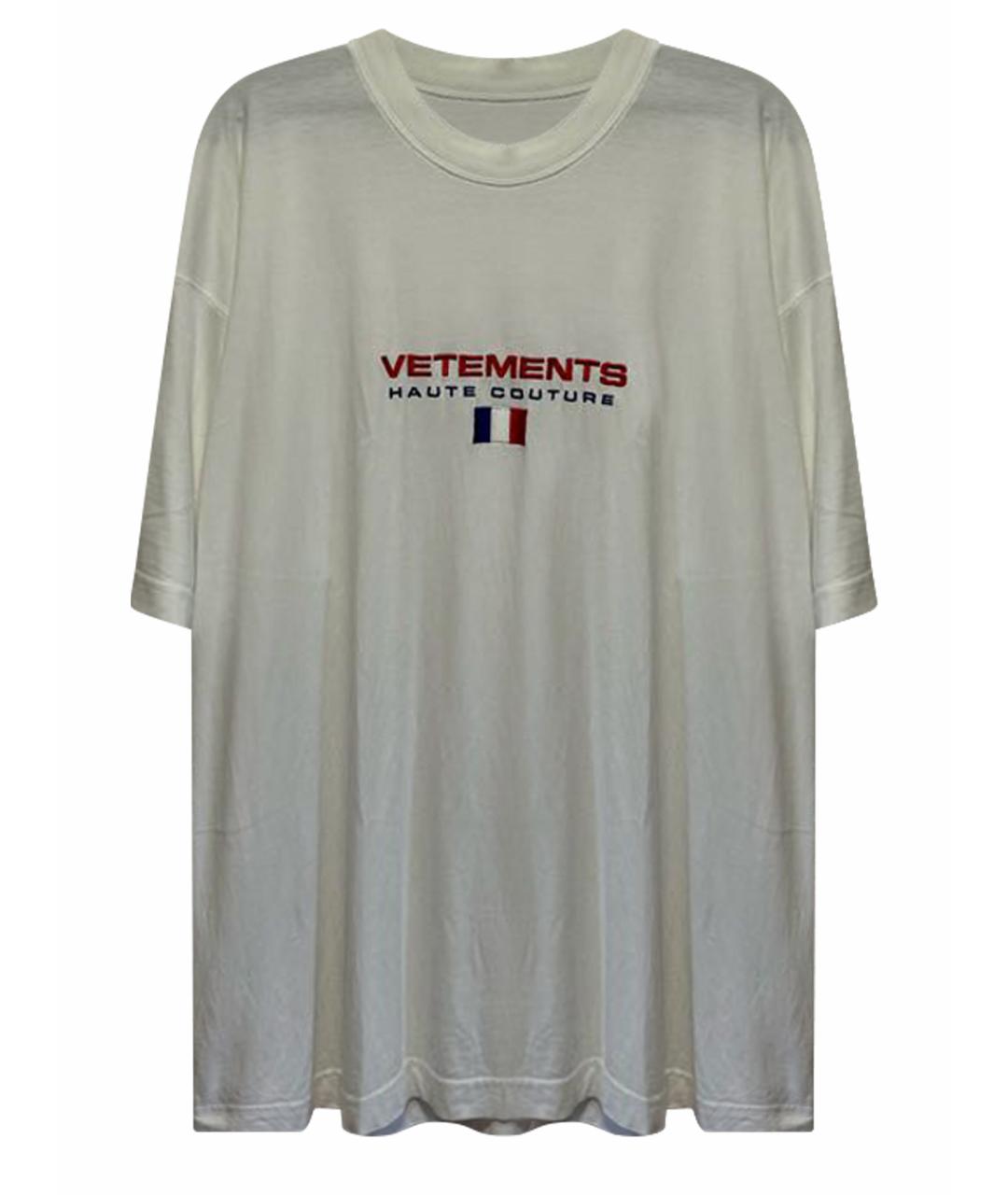 VETEMENTS Белая хлопковая футболка, фото 1