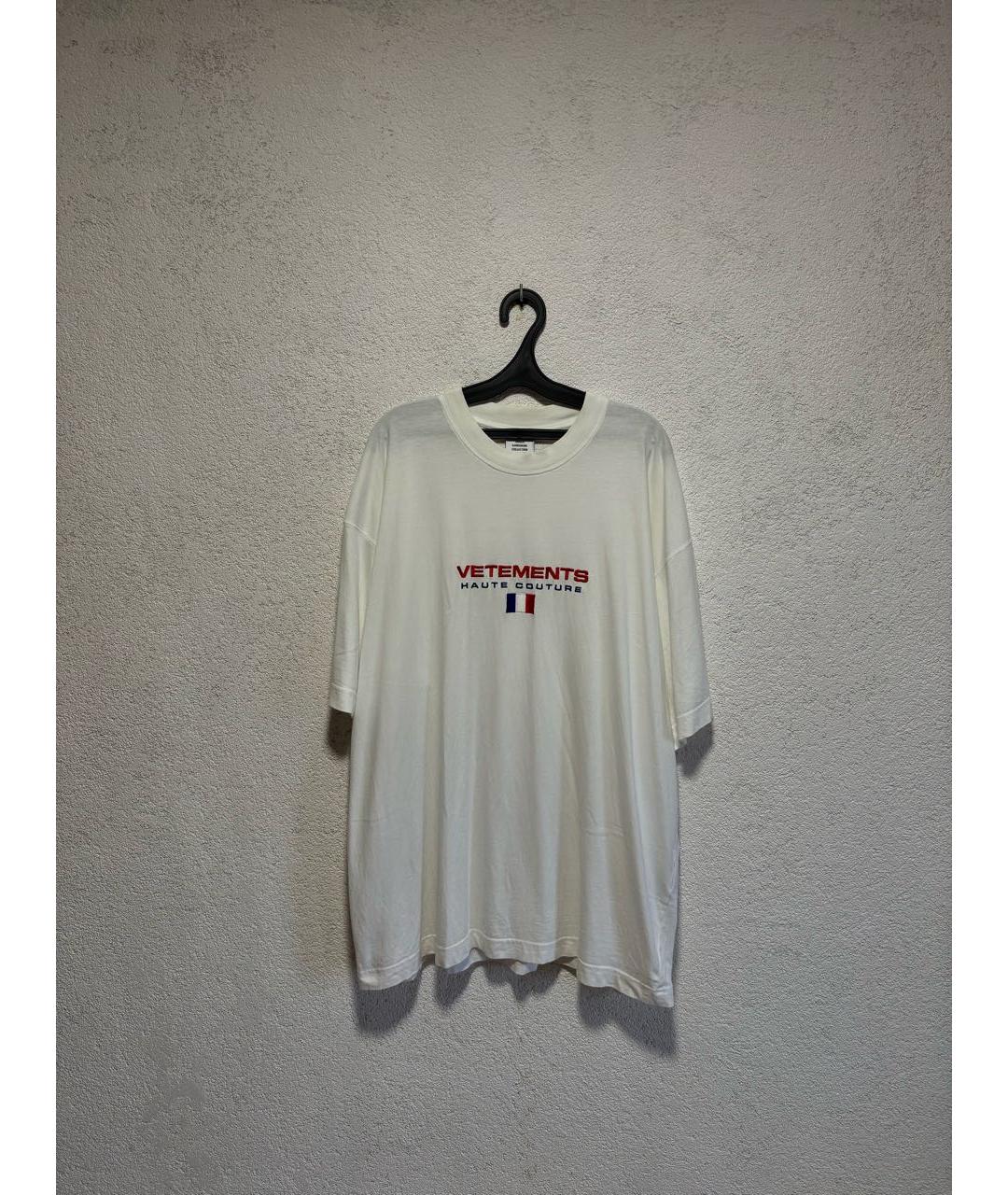 VETEMENTS Белая хлопковая футболка, фото 4