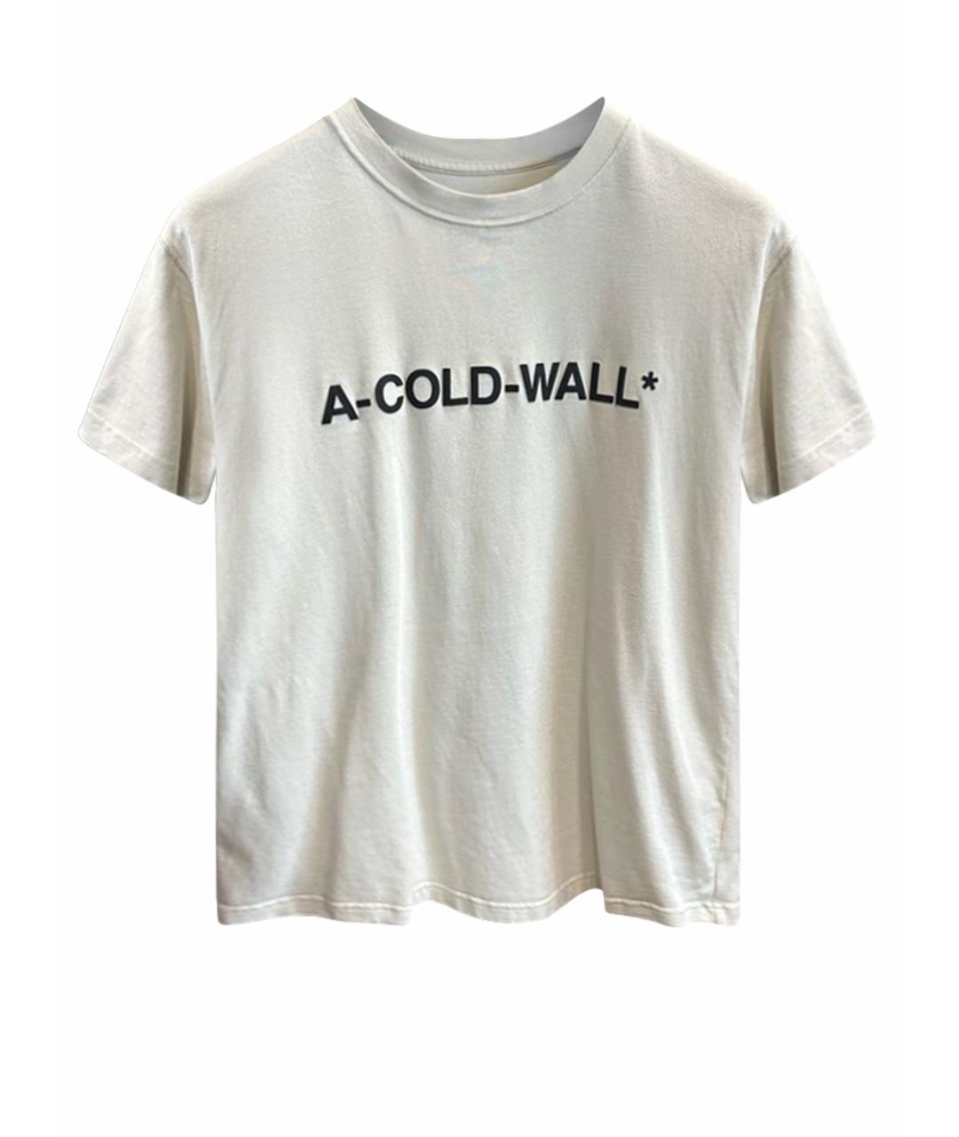 A-COLD-WALL* Бежевая хлопковая футболка, фото 1