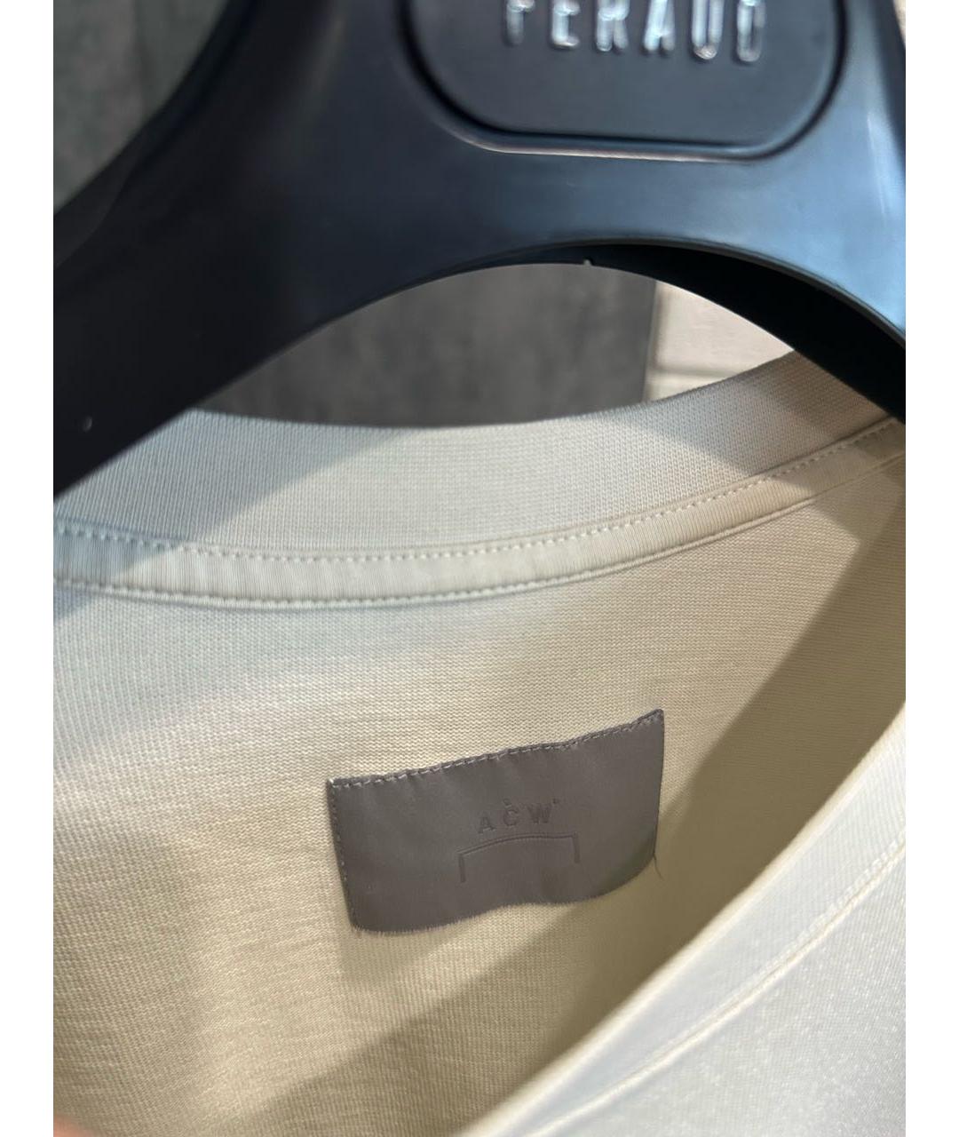 A-COLD-WALL* Бежевая хлопковая футболка, фото 5