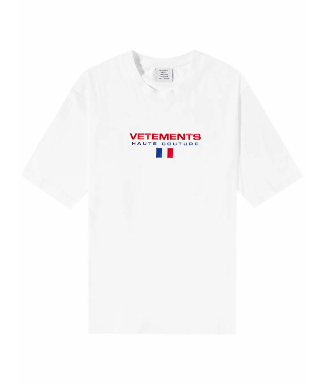 VETEMENTS Белая хлопковая футболка, фото 1