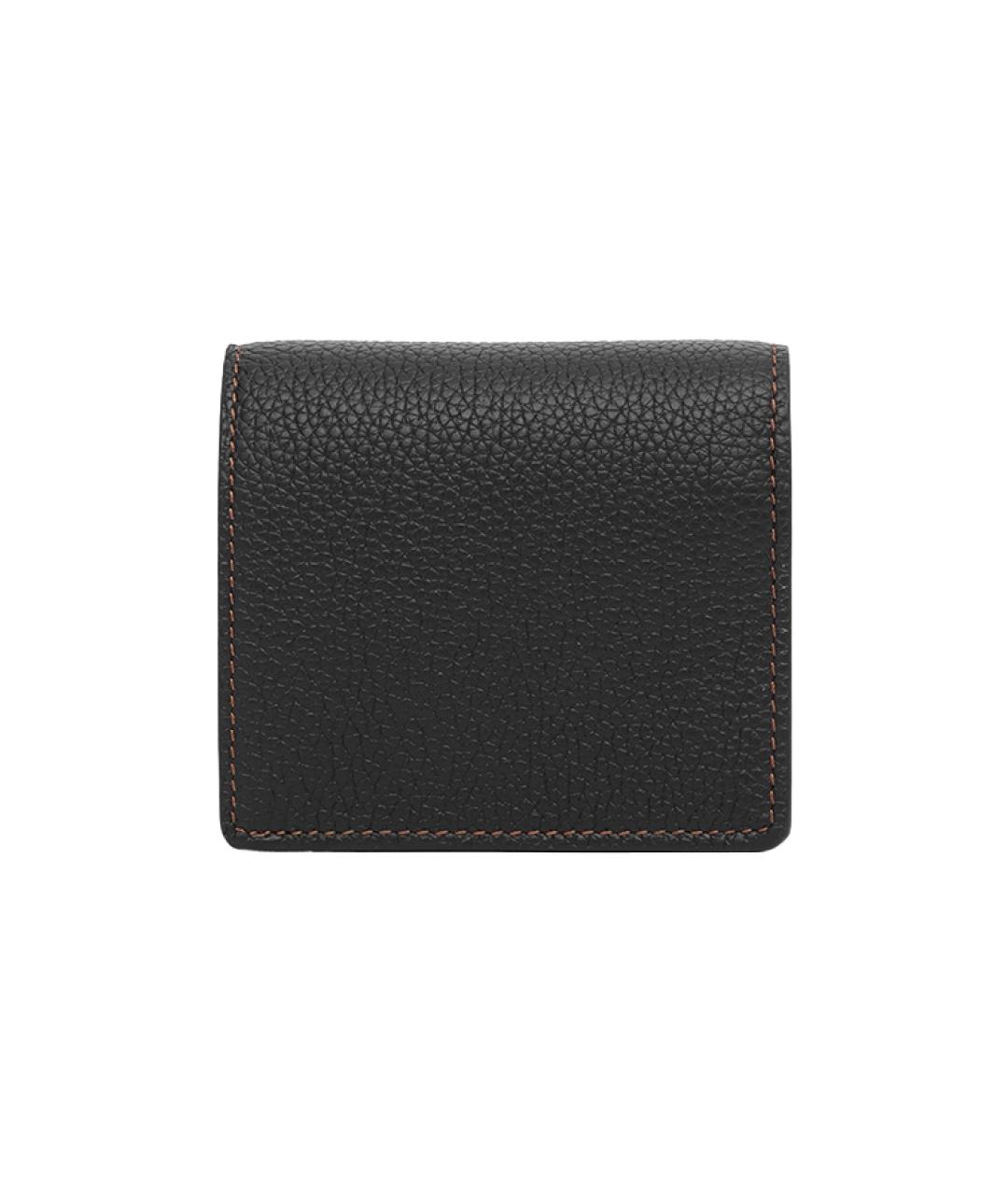 BURBERRY Черный кожаный кошелек, фото 3