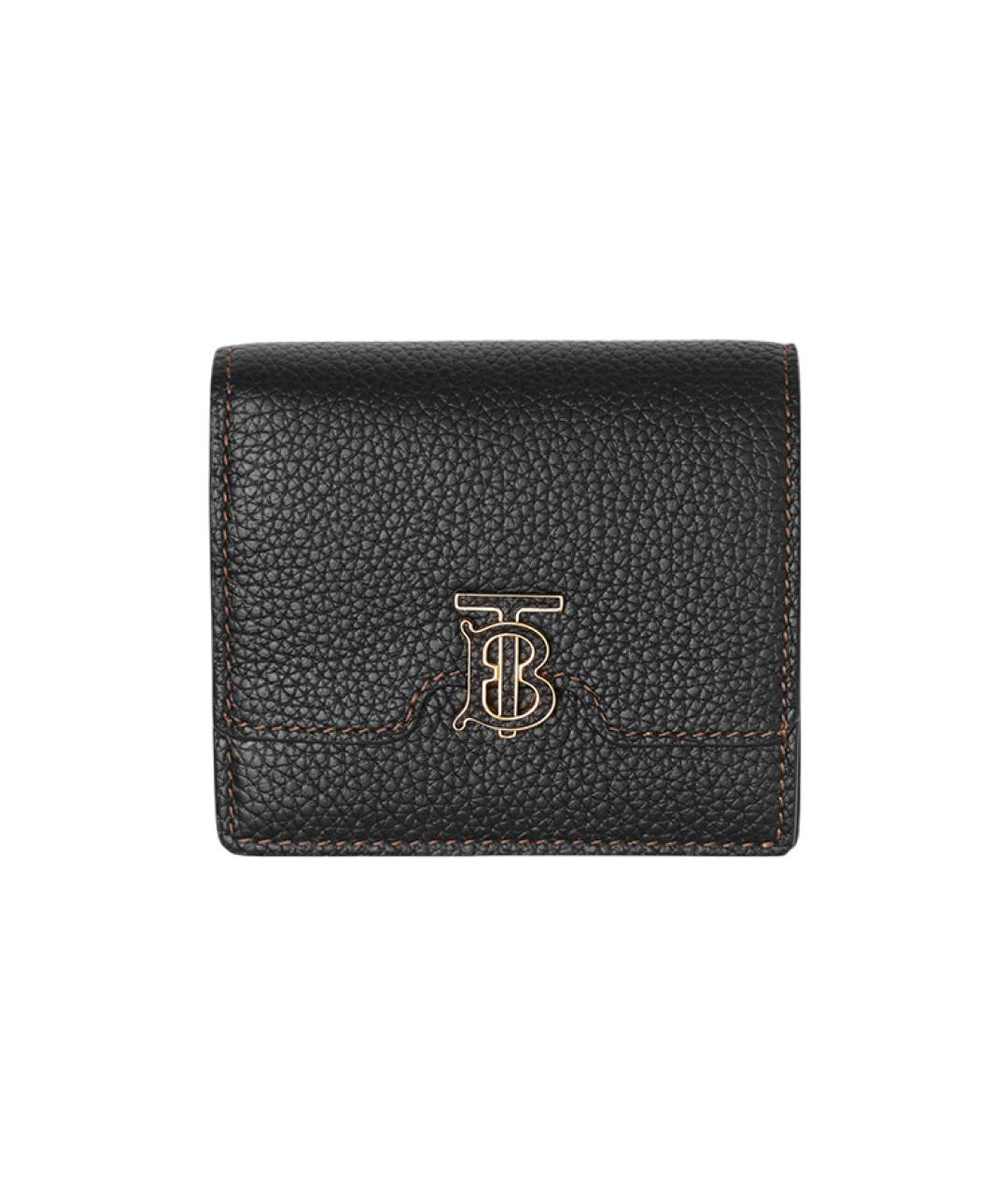 BURBERRY Черный кожаный кошелек, фото 1