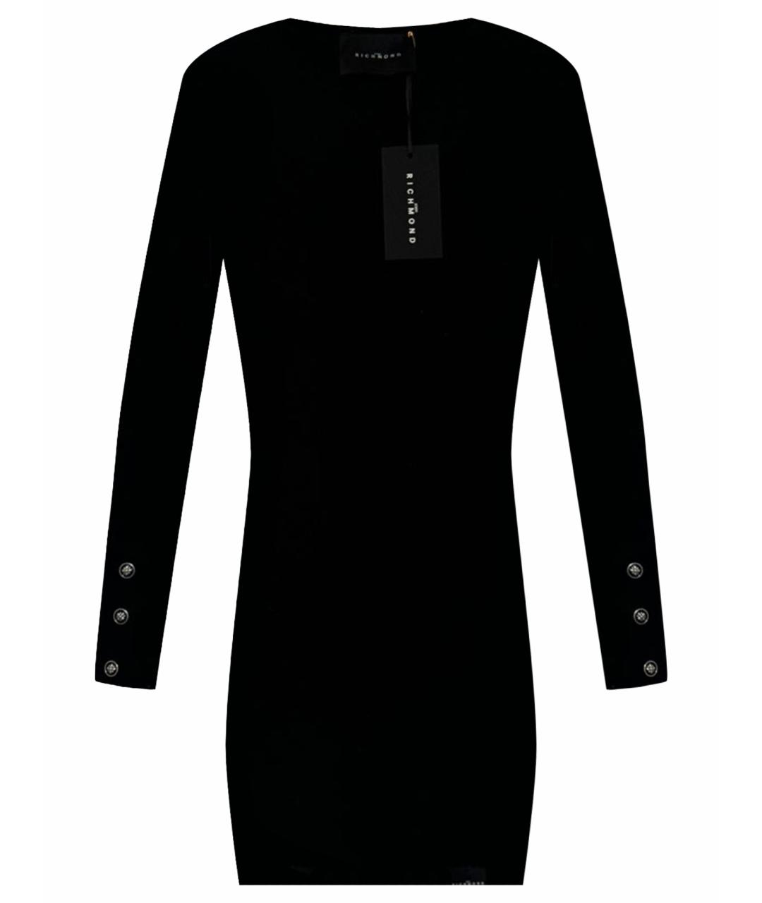 JOHN RICHMOND Черное вискозное повседневное платье, фото 1