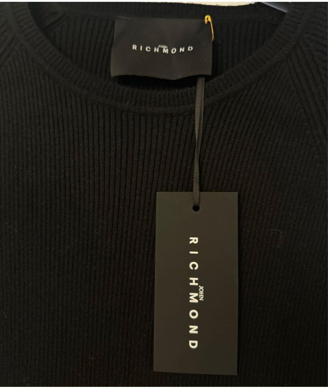 JOHN RICHMOND Черное вискозное повседневное платье, фото 5