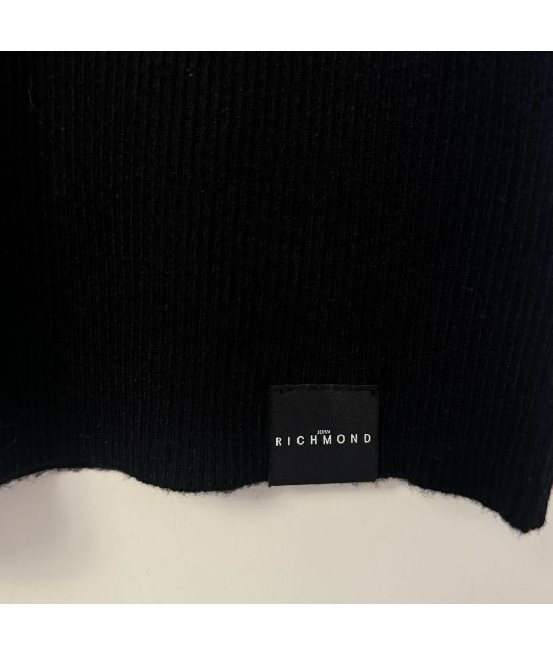 JOHN RICHMOND Черное вискозное повседневное платье, фото 6