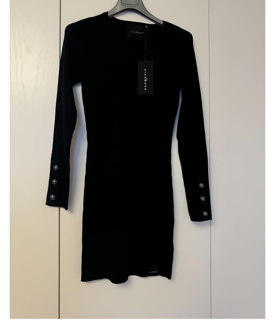 JOHN RICHMOND Черное вискозное повседневное платье, фото 7