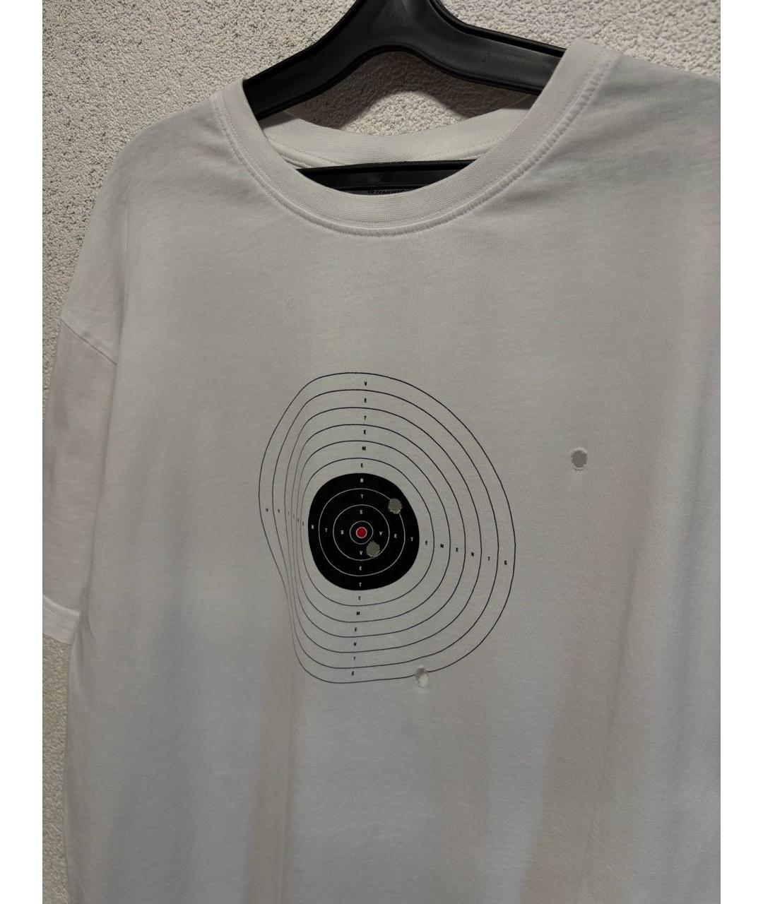 VETEMENTS Белая хлопковая футболка, фото 2