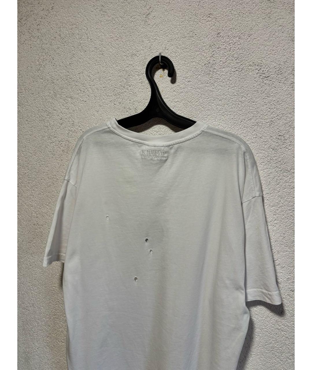 VETEMENTS Белая хлопковая футболка, фото 4