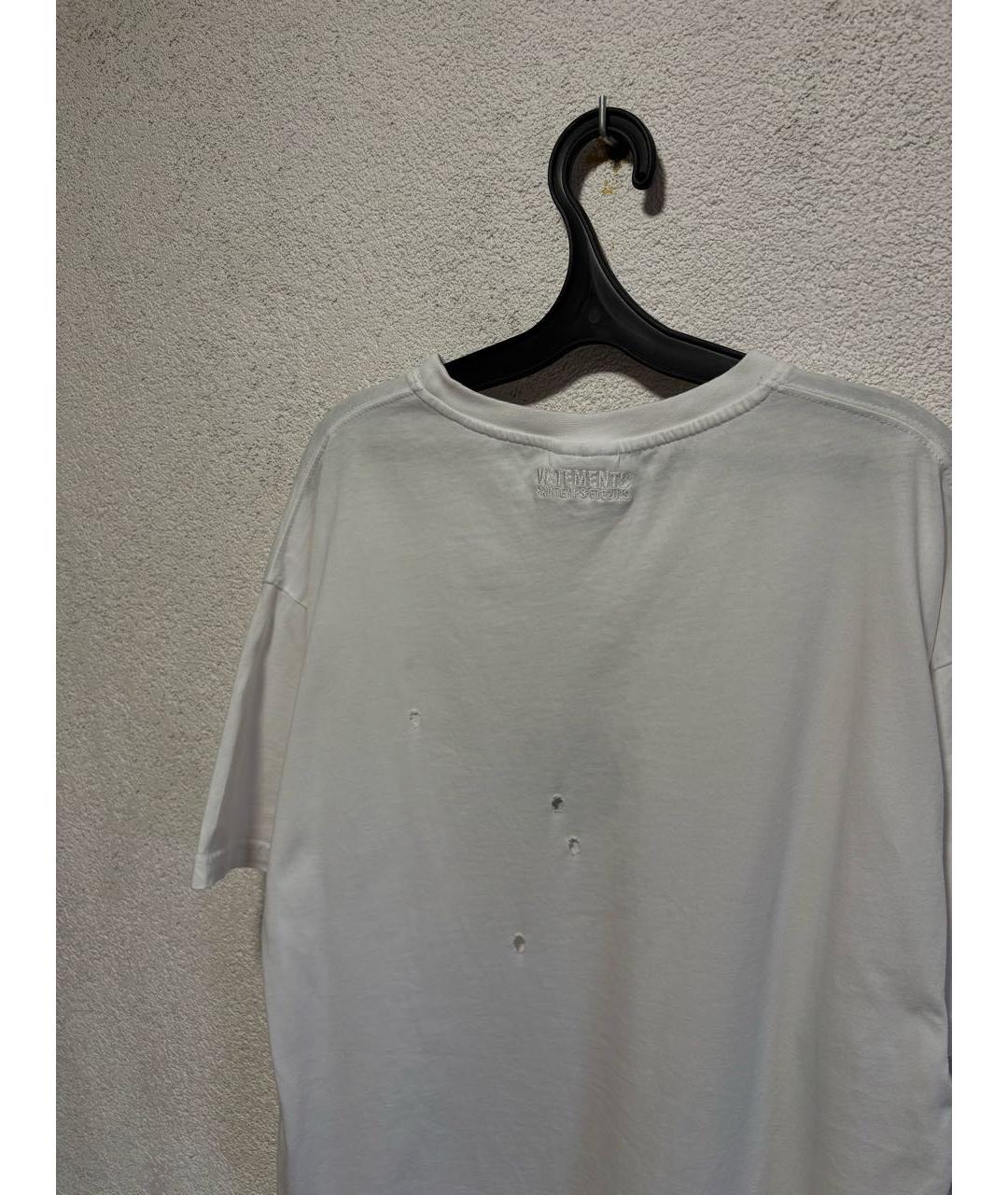 VETEMENTS Белая хлопковая футболка, фото 3