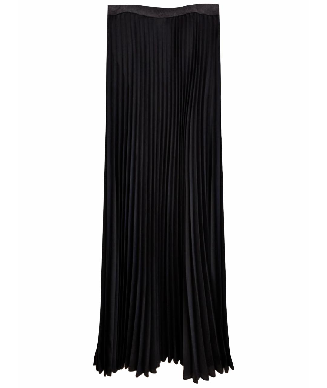 AGNONA Черная полиэстеровая юбка макси, фото 1