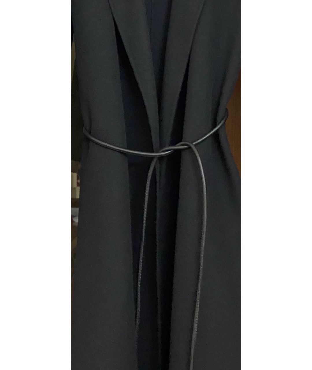 'S MAX MARA Черное шерстяное пальто, фото 4
