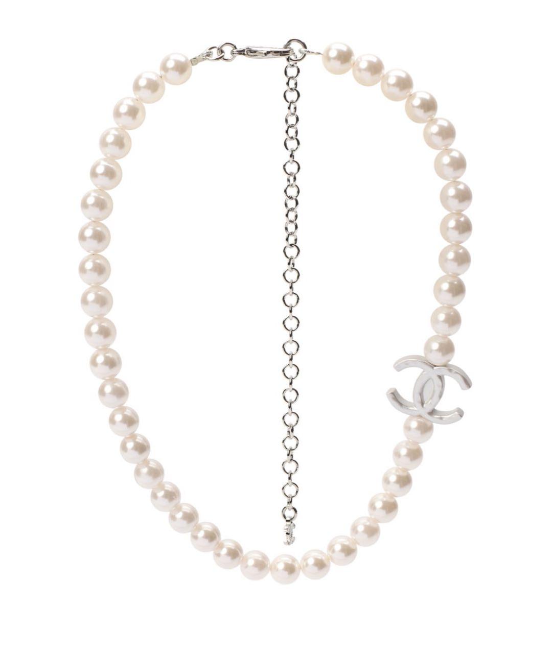 CHANEL Белое жемчужное колье, фото 4