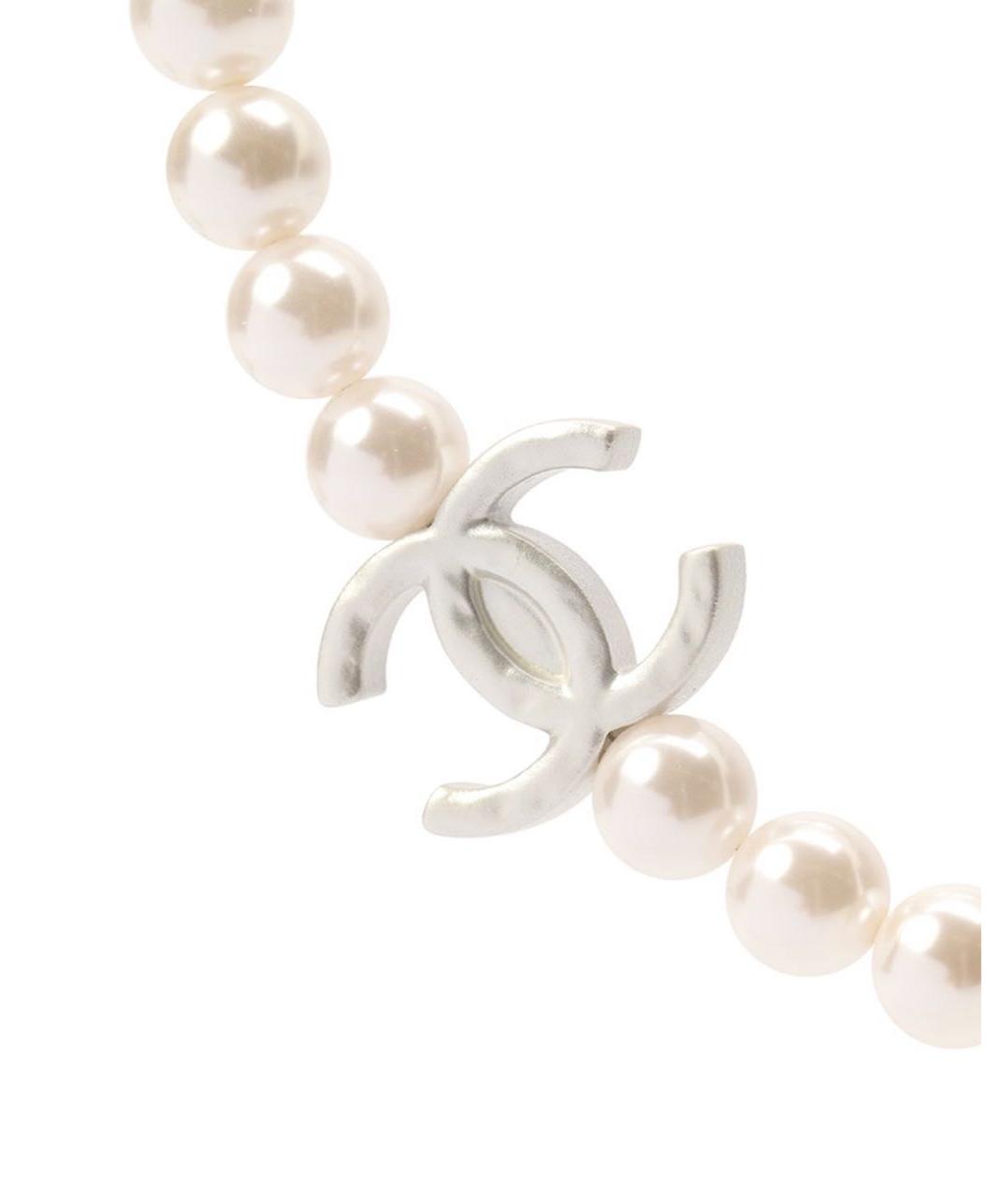 CHANEL Белое жемчужное колье, фото 2