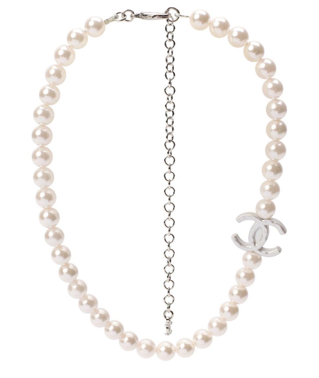 CHANEL Белое жемчужное колье, фото 1