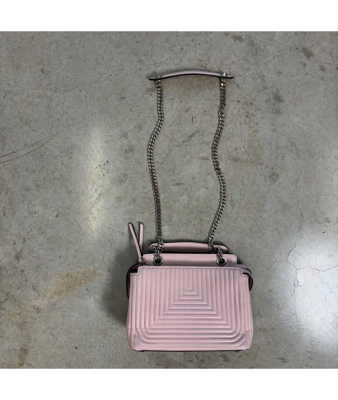 FENDI Розовая кожаная сумка через плечо, фото 6