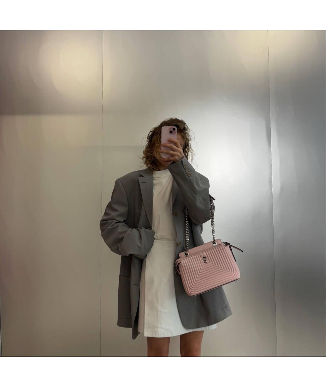 FENDI Розовая кожаная сумка через плечо, фото 2