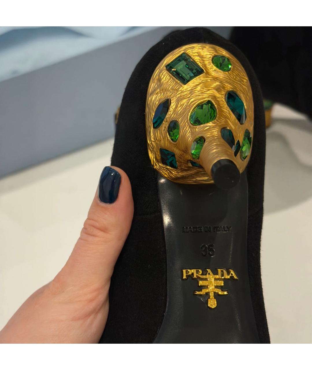 PRADA Черные замшевые ботильоны, фото 3