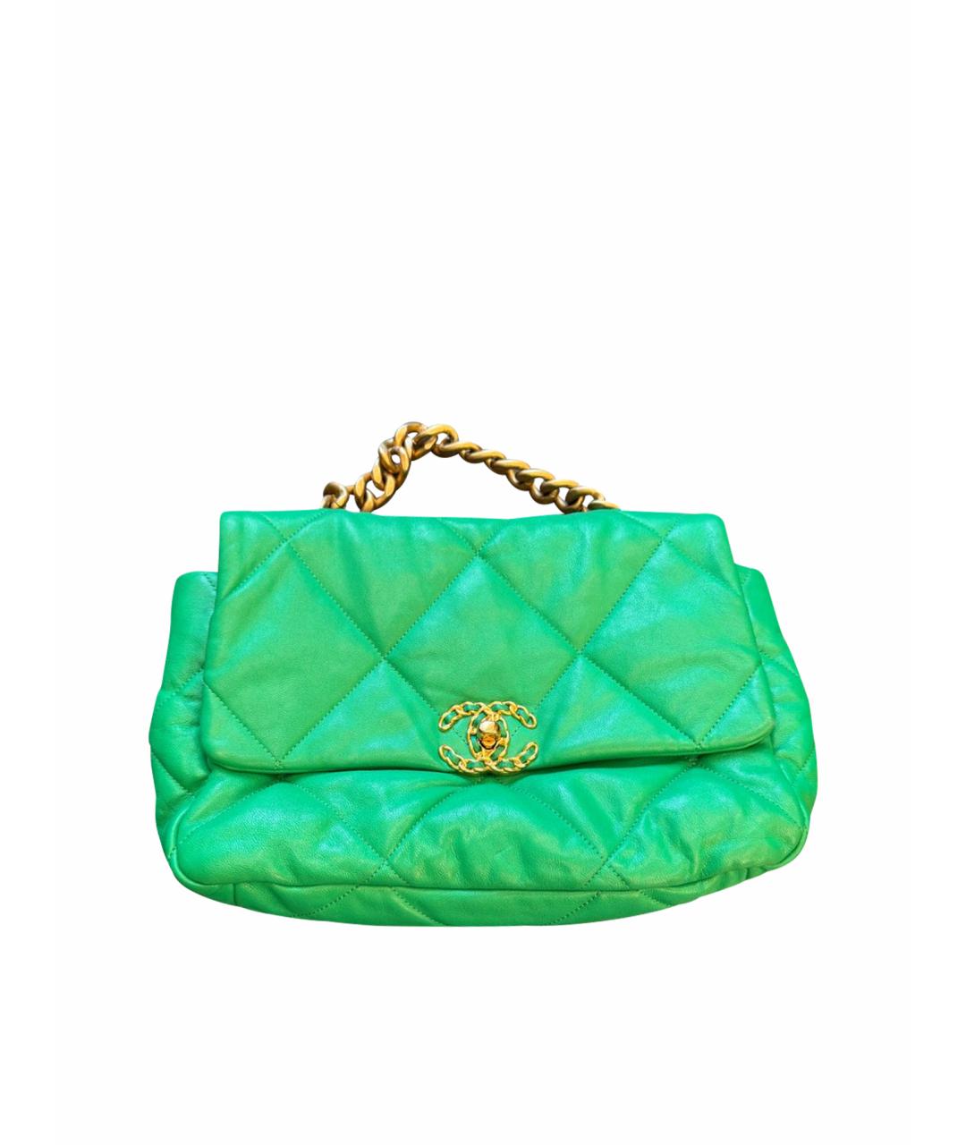 CHANEL Зеленая кожаная сумка через плечо, фото 1