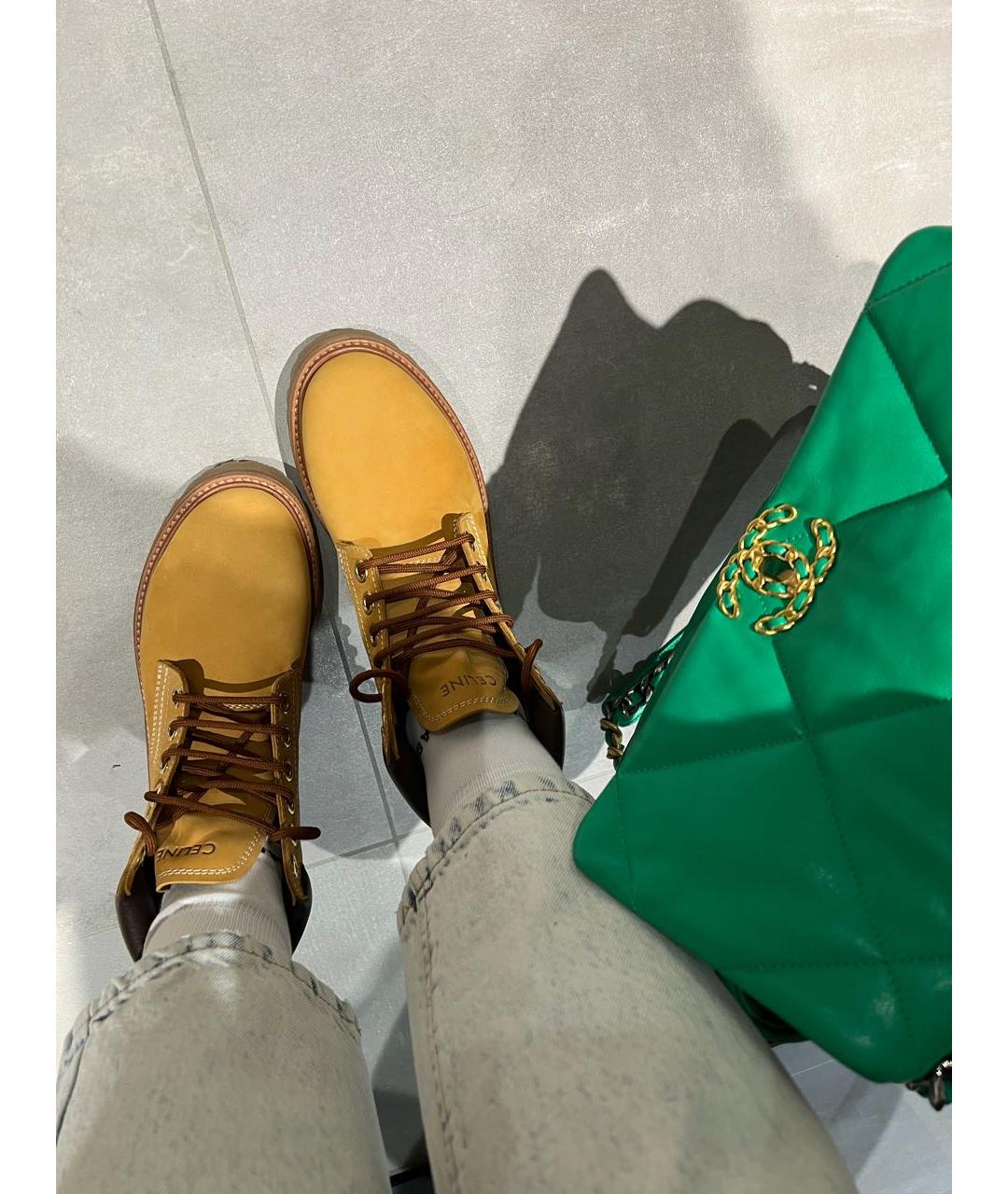 CHANEL Зеленая кожаная сумка через плечо, фото 6