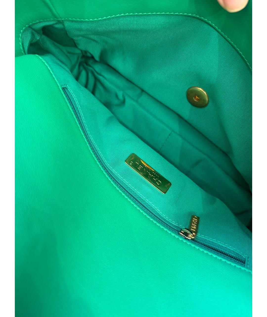 CHANEL Зеленая кожаная сумка через плечо, фото 3