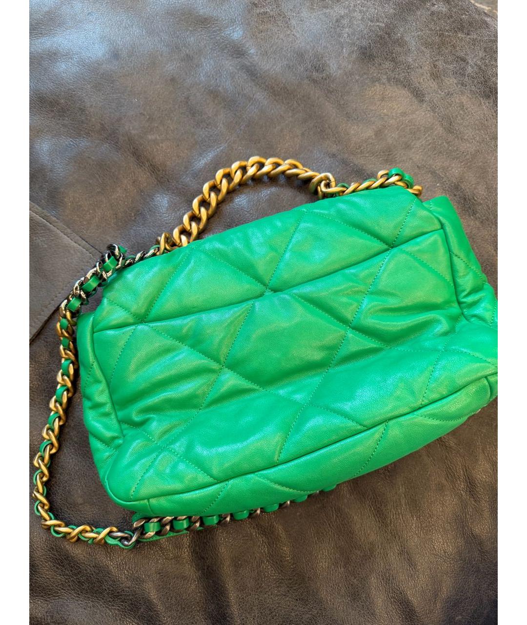 CHANEL Зеленая кожаная сумка через плечо, фото 2