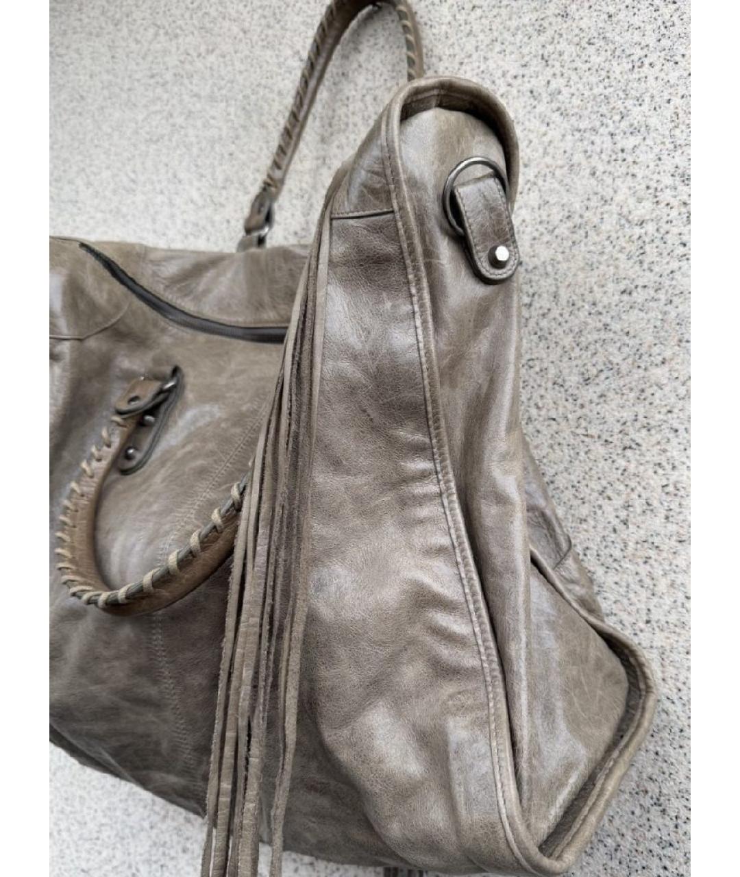 BALENCIAGA Кожаная сумка с короткими ручками, фото 9