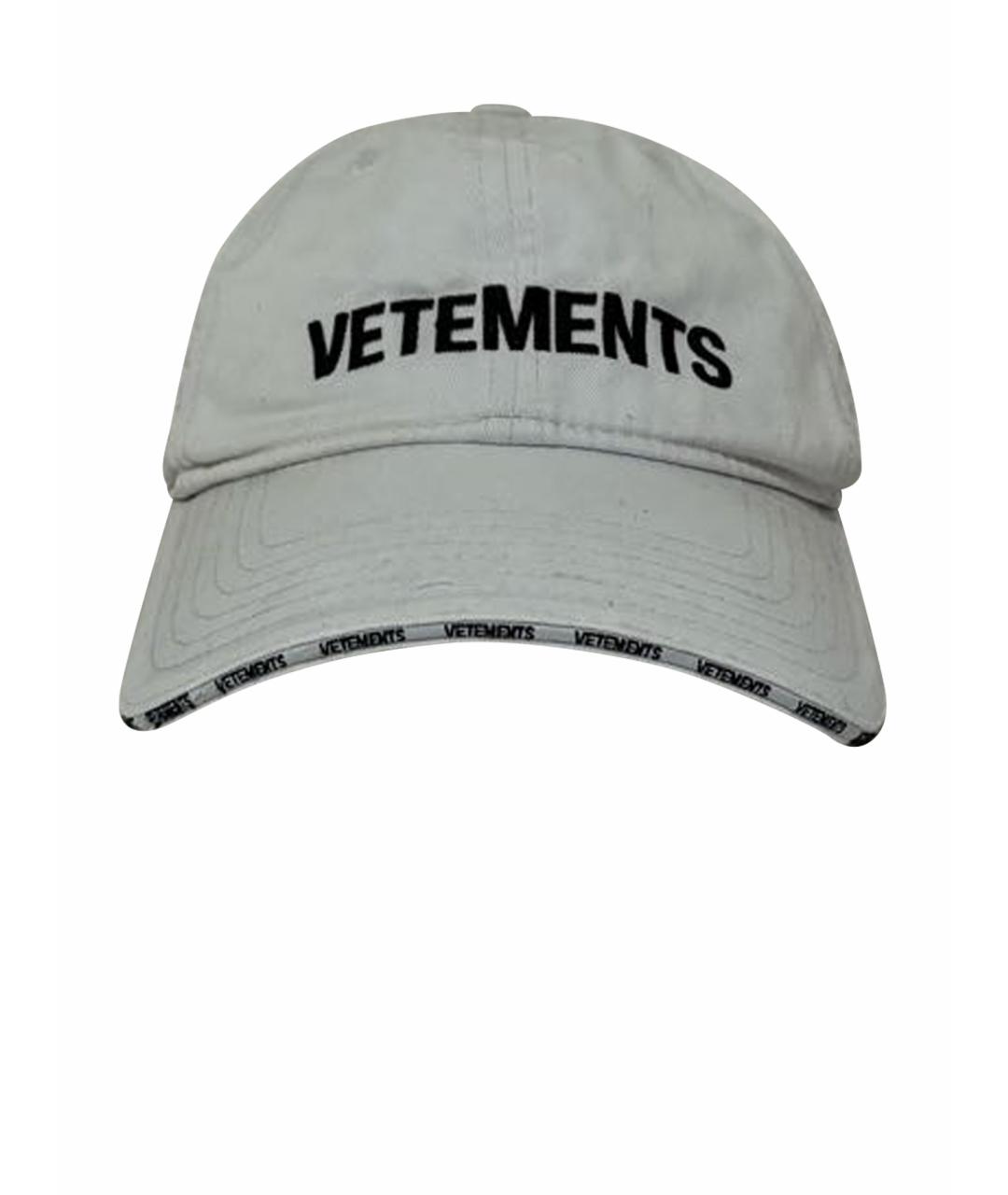 VETEMENTS Белая хлопковая кепка/бейсболка, фото 1