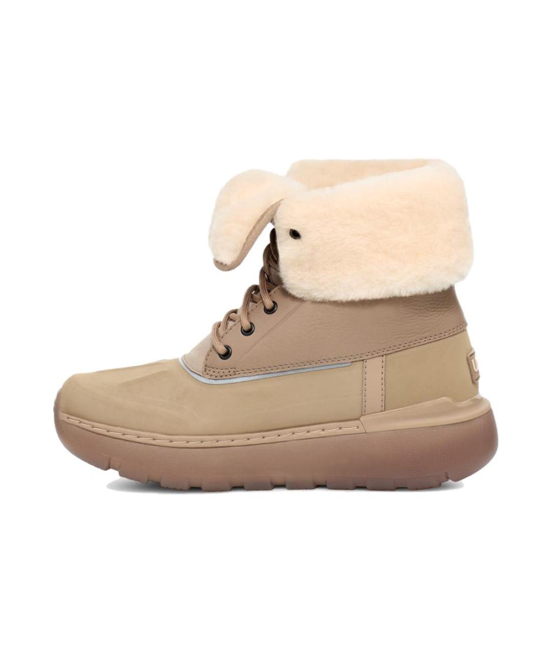 UGG AUSTRALIA Бежевые высокие ботинки, фото 6