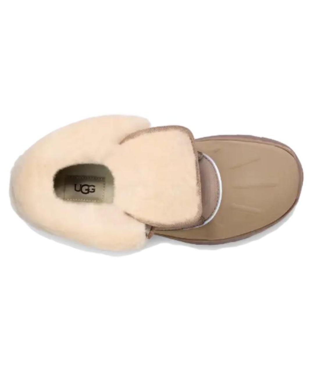 UGG AUSTRALIA Бежевые высокие ботинки, фото 4