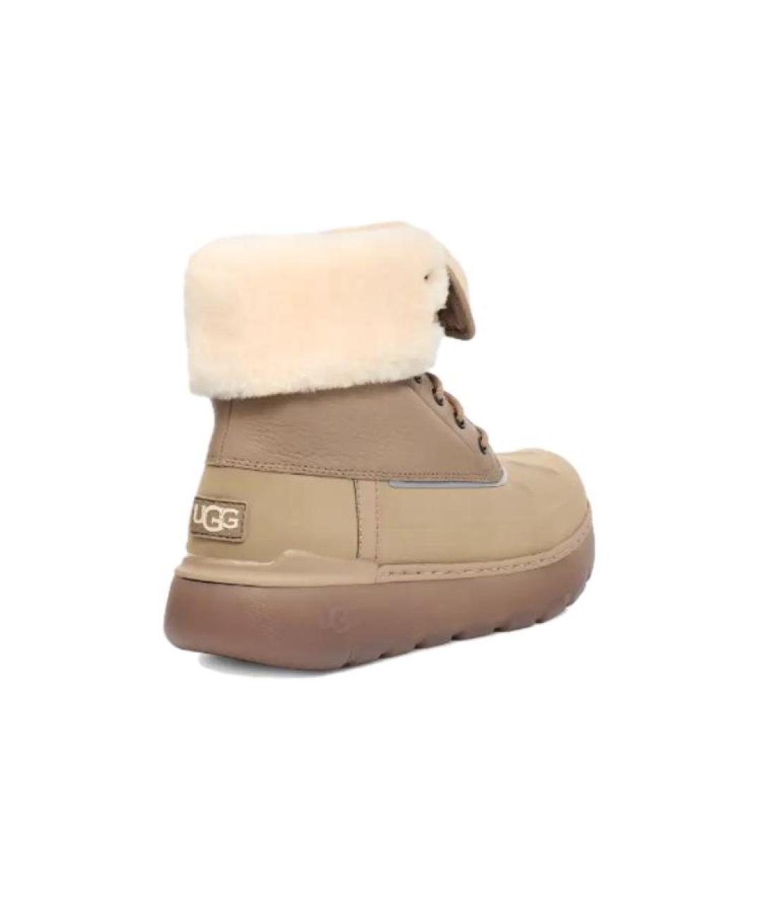 UGG AUSTRALIA Бежевые высокие ботинки, фото 3