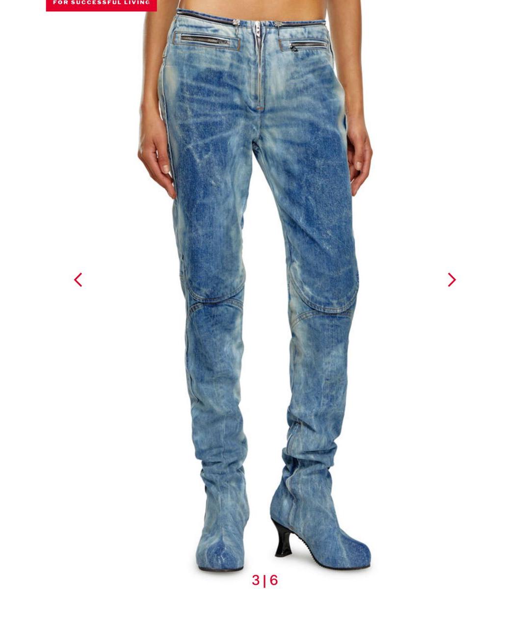 DIESEL Синие ботфорты, фото 2