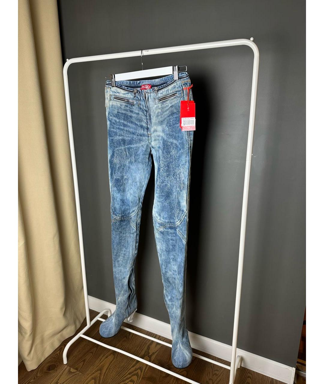 DIESEL Синие ботфорты, фото 9