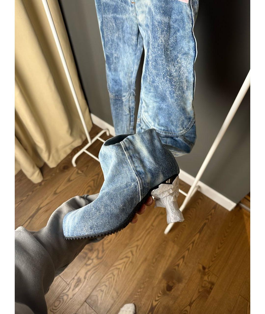 DIESEL Синие ботфорты, фото 3