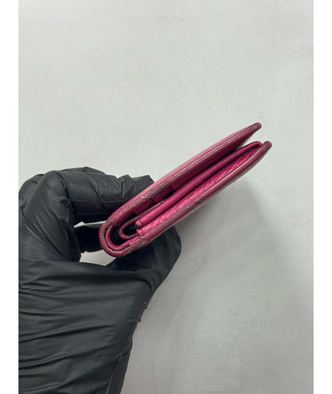 MAISON MARGIELA Розовый кожаный кошелек, фото 8