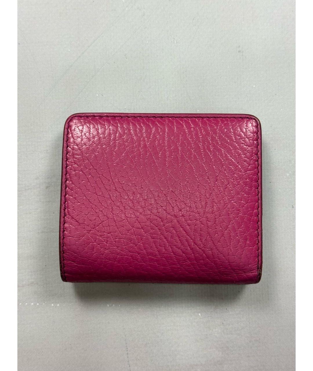 MAISON MARGIELA Розовый кожаный кошелек, фото 2