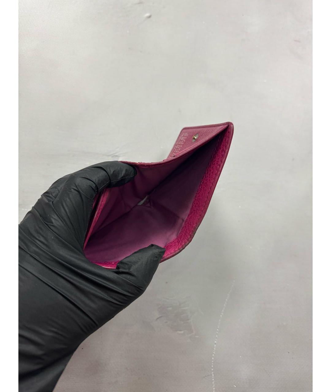 MAISON MARGIELA Розовый кожаный кошелек, фото 6