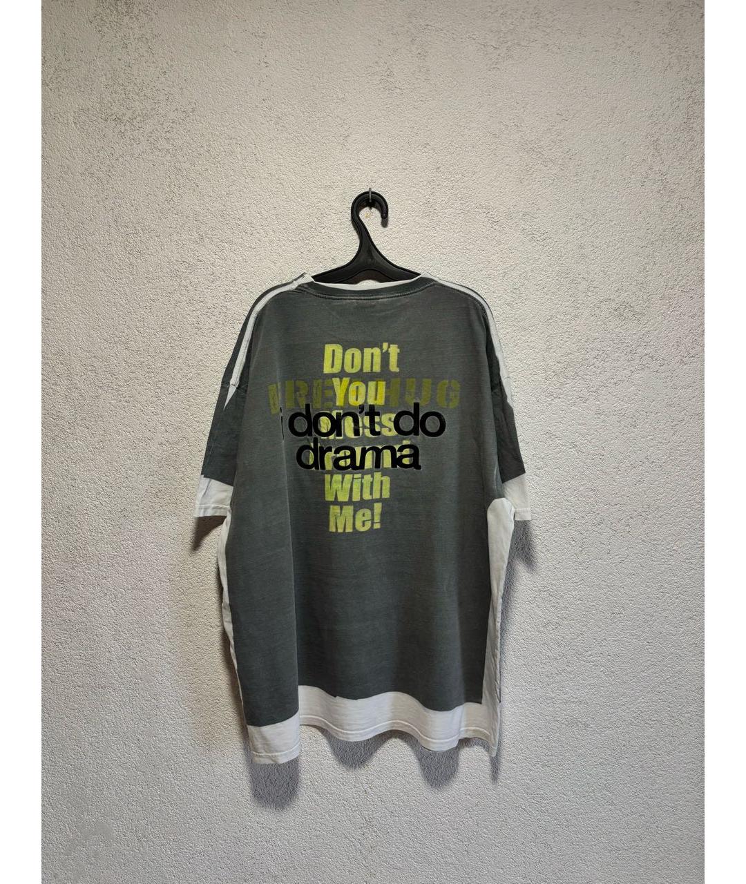 VETEMENTS Антрацитовая хлопковая футболка, фото 3