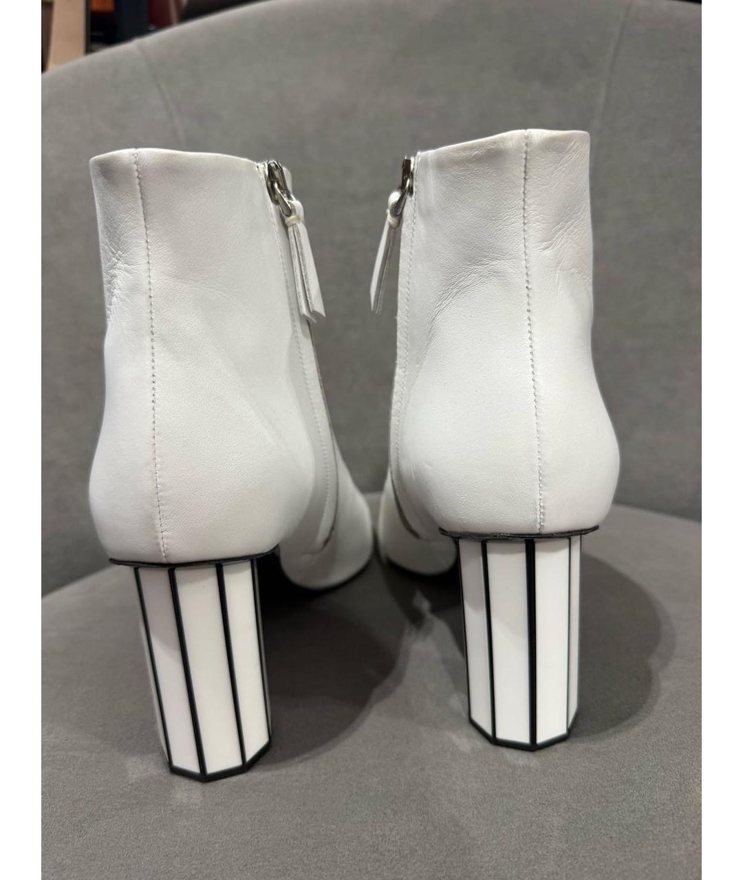 PROENZA SCHOULER Белые кожаные ботильоны, фото 5