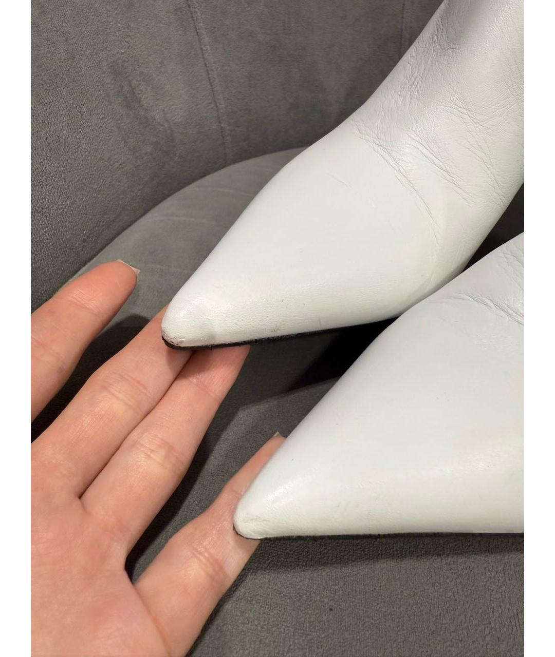 PROENZA SCHOULER Белые кожаные ботильоны, фото 3