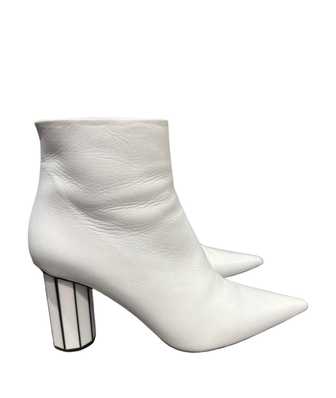 PROENZA SCHOULER Белые кожаные ботильоны, фото 1