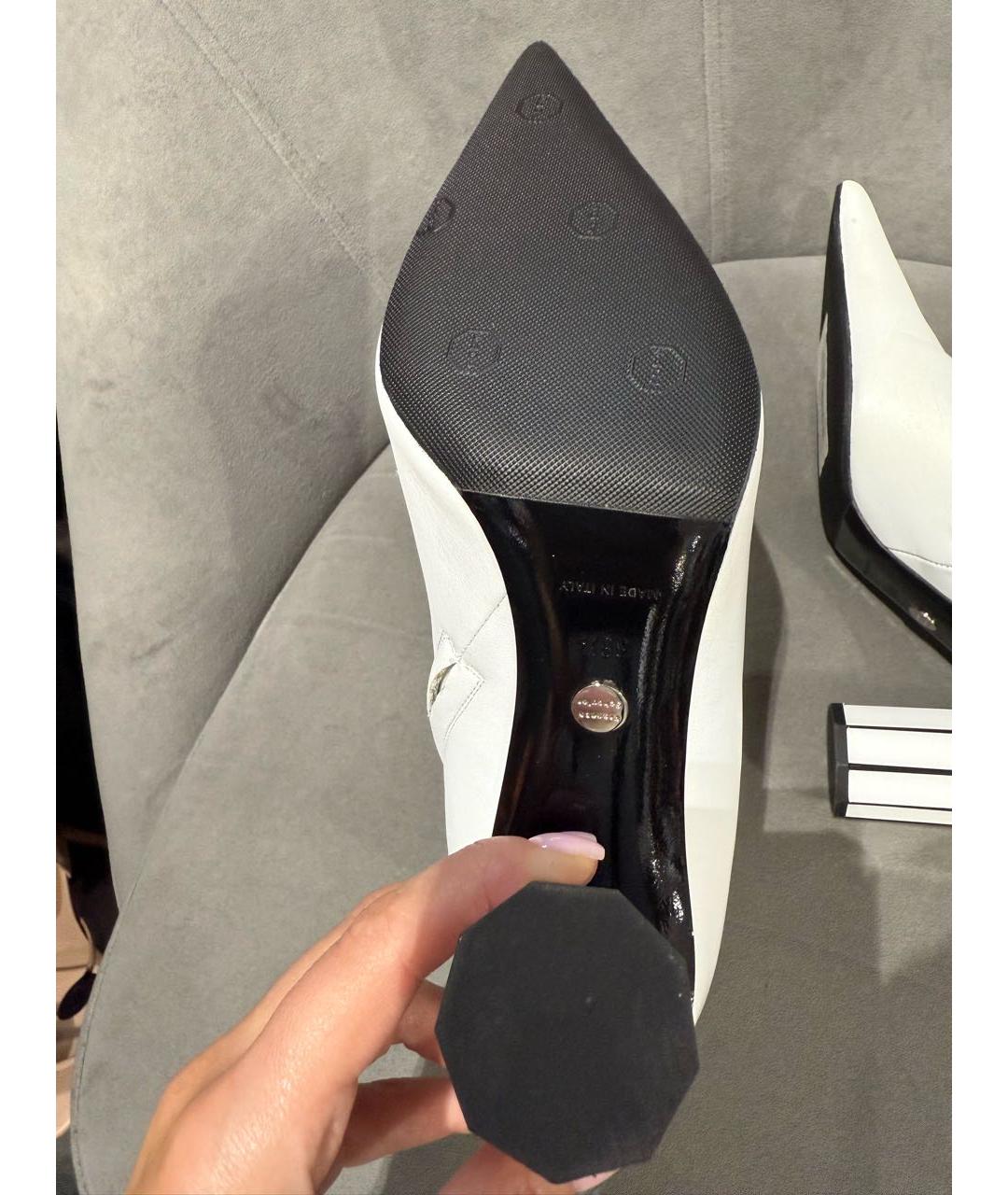 PROENZA SCHOULER Белые кожаные ботильоны, фото 7